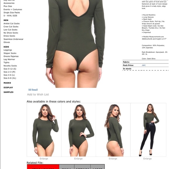 Olive green, super soft body suit NWT - Picture 8 of 8